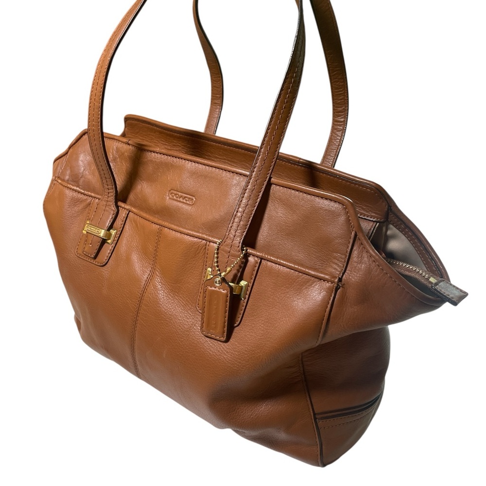 Coach Brown Leather Tote Bag - Picture 3 of 15